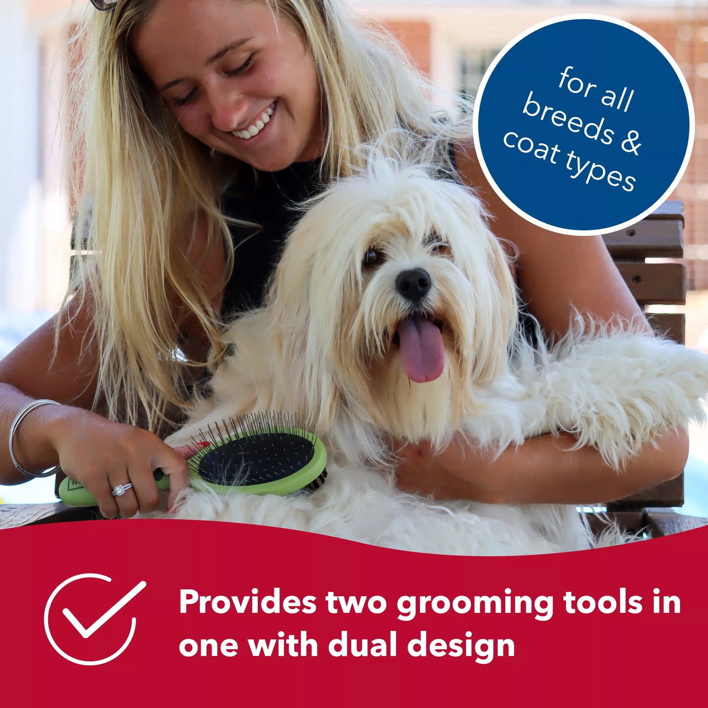 Coastal Safari Grooming Combo Brush Medium