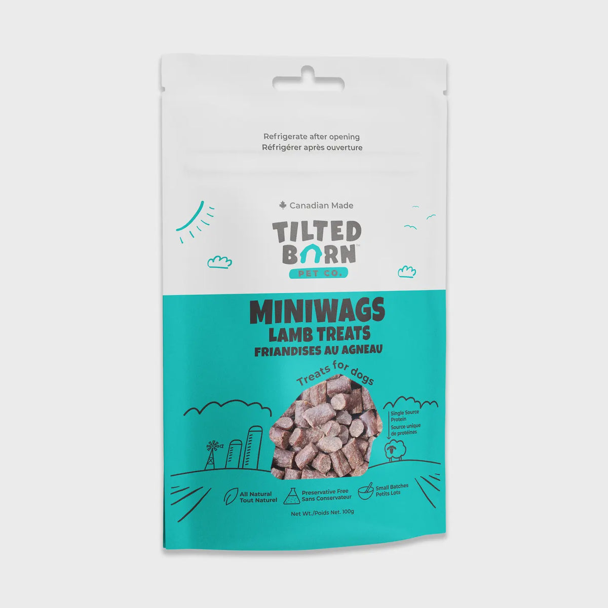 Tilted Barn Pet Co. Lamb Miniwags Treats For Dogs 100g