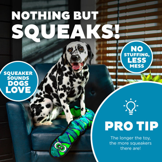 Outward Hound Durablez Snake Orange & Blue | 6 Squeaks