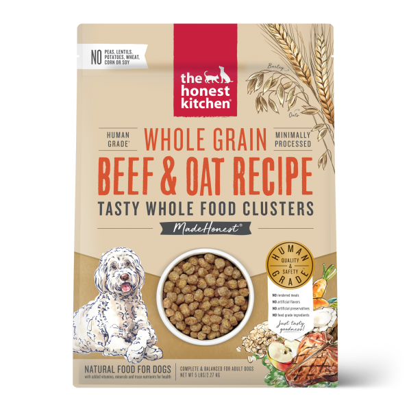 The Honest Kitchen Dog Whole Grain Clusters Beef & Oat 5 lb
