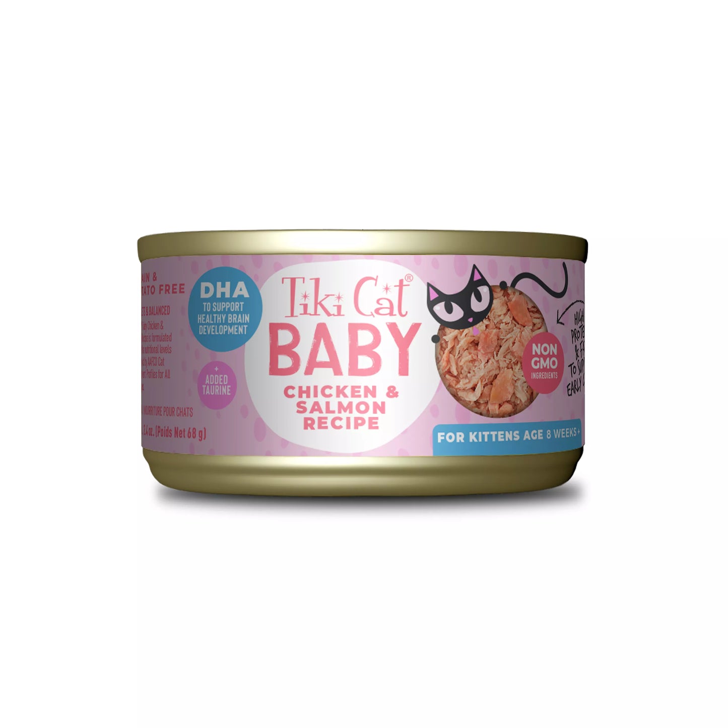 Tiki Cat Baby Kitten Chicken & Salmon Recipe 2.4oz