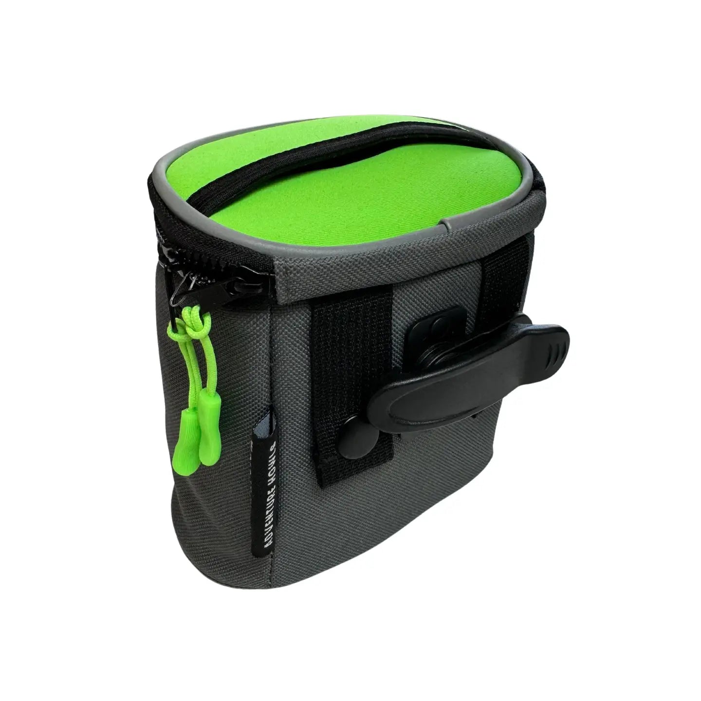 Wolf In Winter Quickdraw Dog Treat Pouch - Lime & Charcoal
