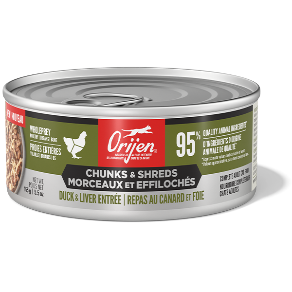 Orijen Cat Chunks & Shreds Duck & Liver Entree 155g