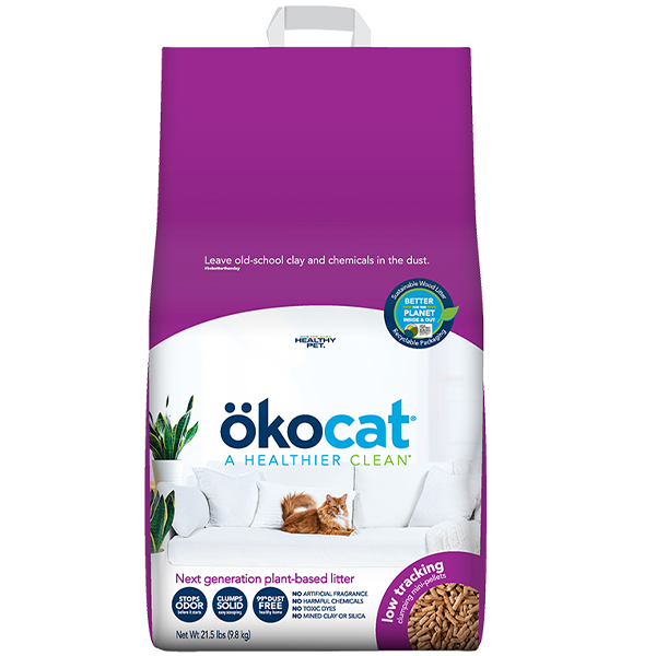 Okocat Cat Litter Low Tracking Wood Mini-Pellets 21.5lb