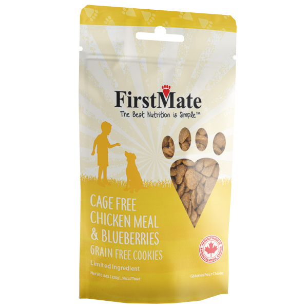 FirstMate Dog Treats GF Cookies Chicken & Blueberries 8oz