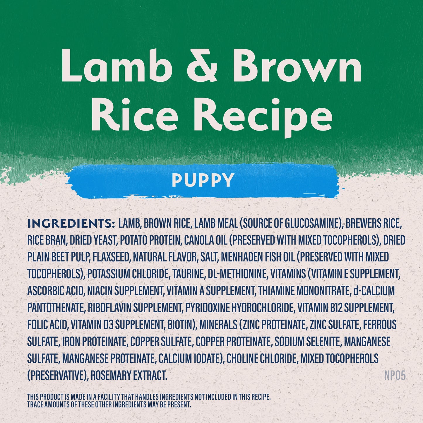 Natural Balance Limited Ingredients Puppy Lamb & Brown Rice Recipe 12lb