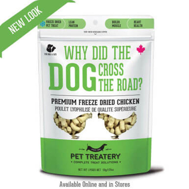 Granville Pet Treatery Why did The Dog Cross the Road - Premium Freeze Dried Chicken Treat For Dogs & Cats 50g