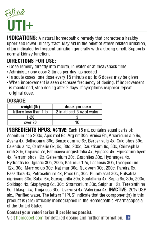 HomeoPet Feline UTI + 15ml