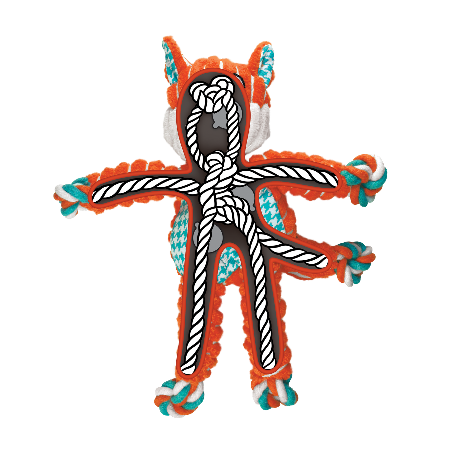 Kong Floppy Knots Fox Medium/Large