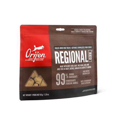 Orijen Freeze Dried Dog Treats Regional Red Recipe 92g