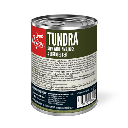 Orijen Tundra Stew Recipe with Shredded Beef, Duck & Lamb 363g
