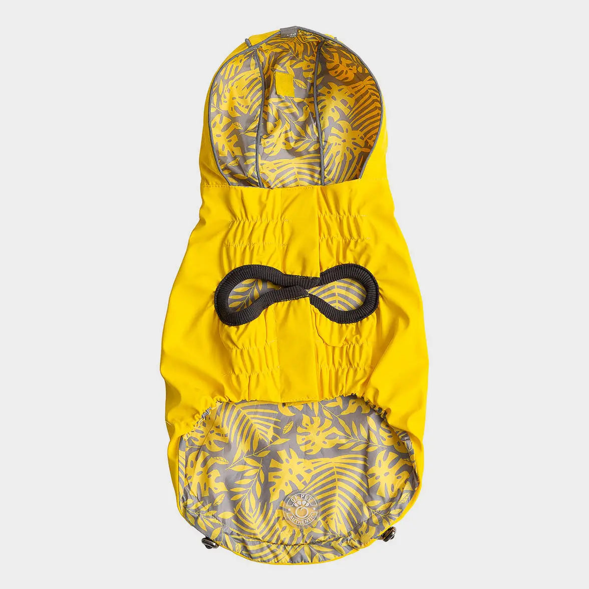 GF Pets Reversible Dog Raincoat | Yellow Leaves - Medium