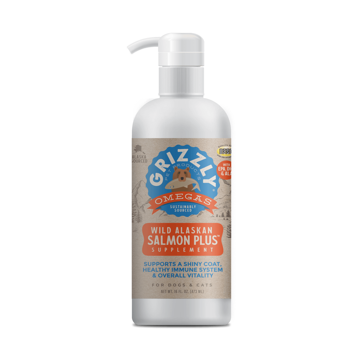 Grizzly Pet Products Salmon Plus Supplement 16oz