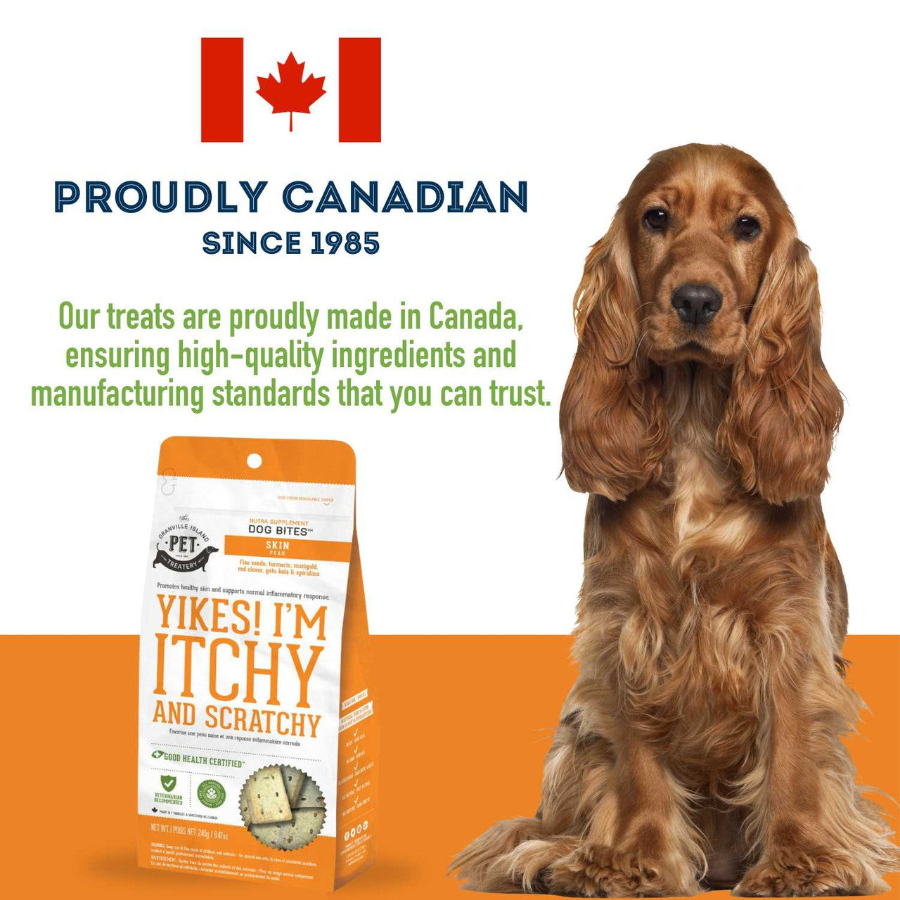 Granville Pet Treatery Yikes! I'm Itchy and Scratchy - Nutra Bites Skin & Coat Supplement For Dogs 240g