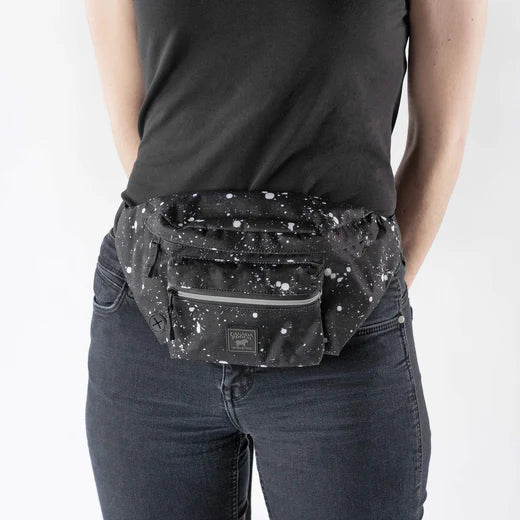 Canada Pooch The Everything Fanny Pack Black Splatter