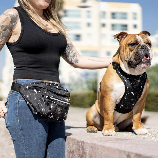 Canada Pooch The Everything Fanny Pack Black Splatter