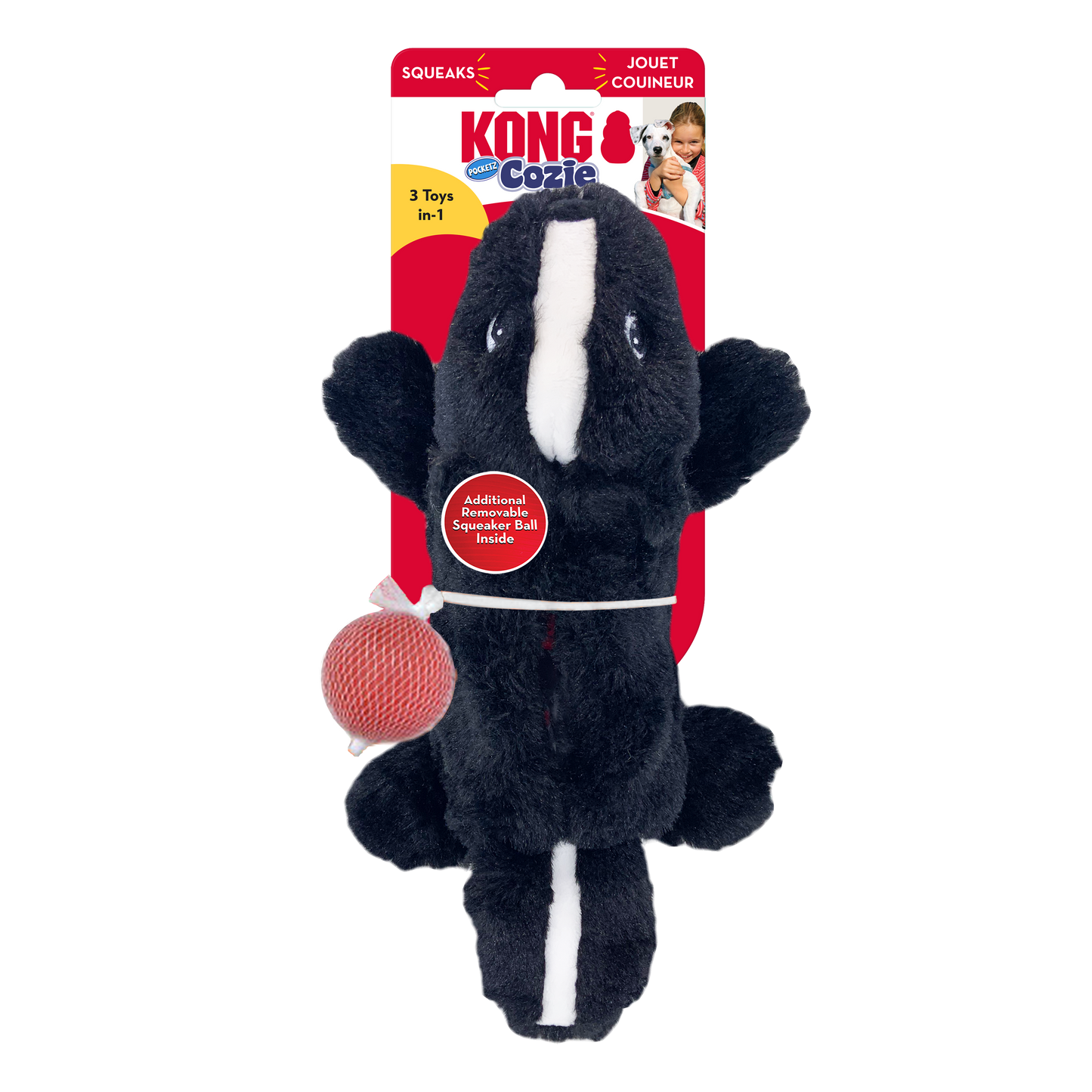 Kong Cozie Pocketz Skunk
