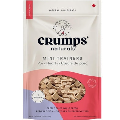 Crumps' Naturals Dog Mini Trainers FD Pork Hearts 115g