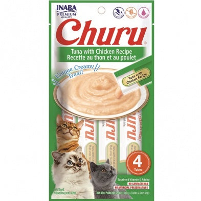 Inaba Churu Puree Tuna with Chicken 4pk