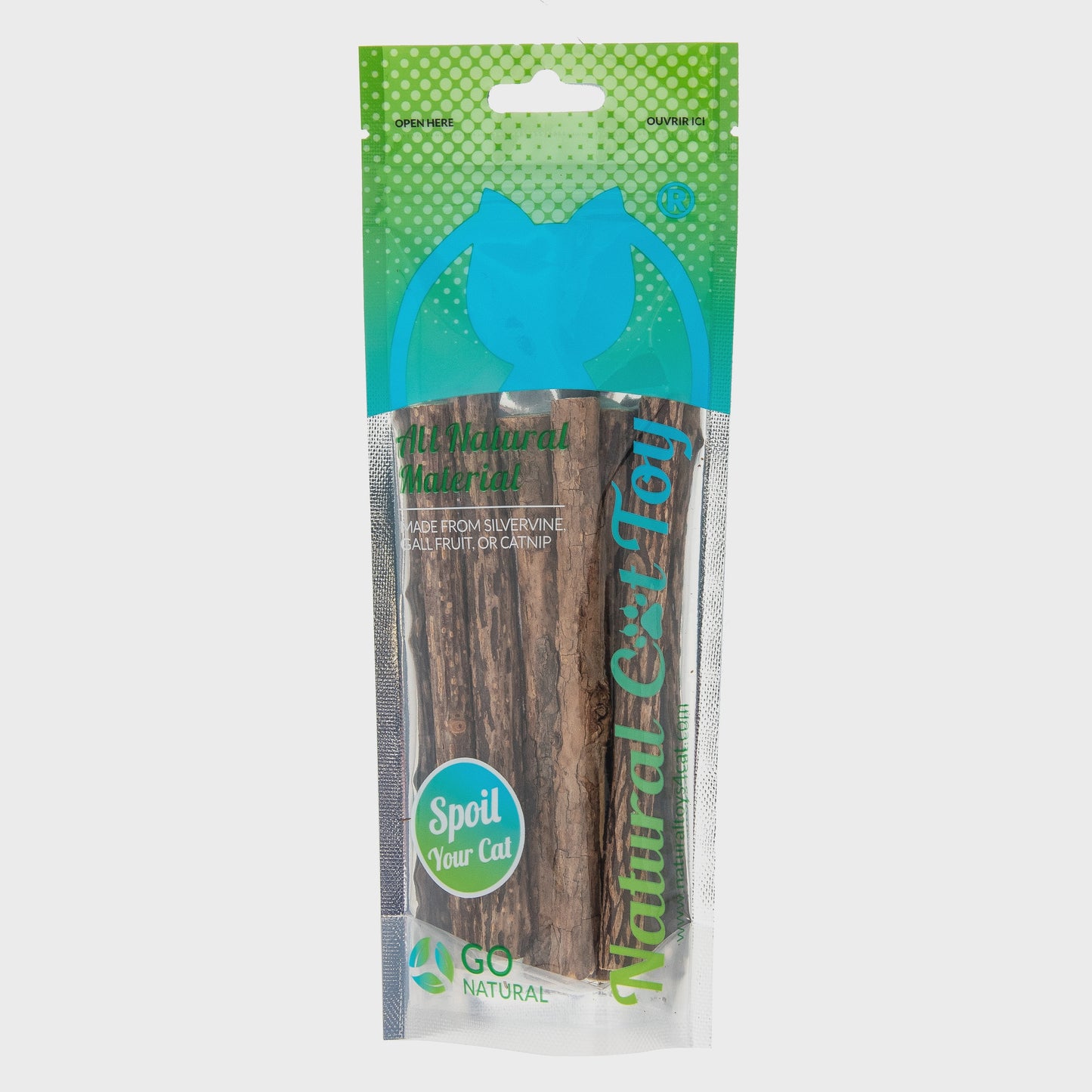 Natural Cat Toy Silver Vine Stick 6Pcs