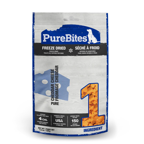 PureBites Cheddar Freeze Dried Dog Treats 120g