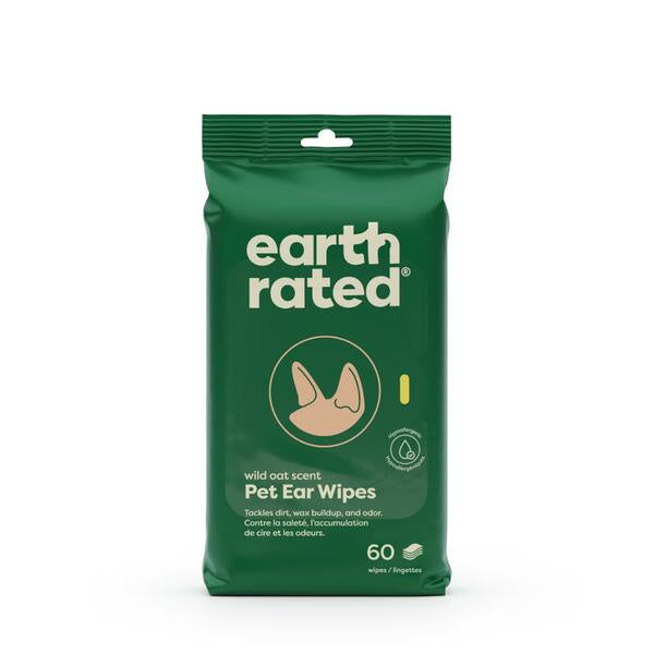 Earth Rated Ear Wipes 5x5 inches 60 Pack