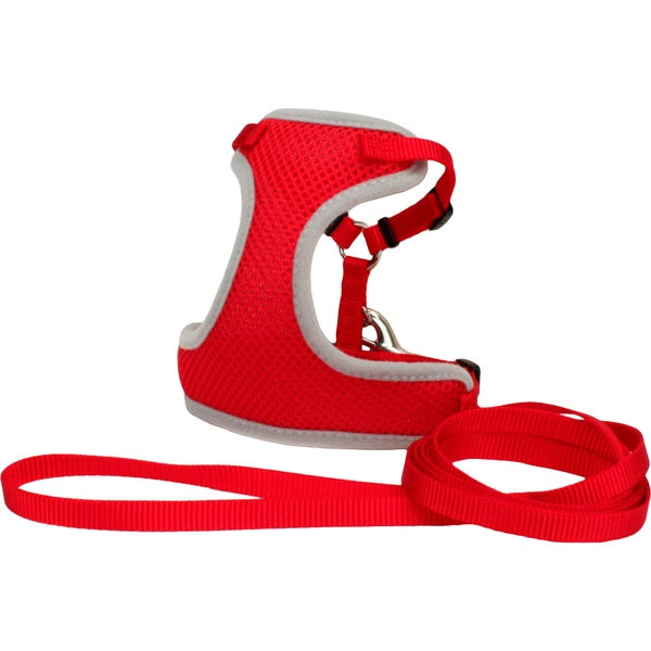 Coastal Comfort Soft Harness & Lead 6' Red