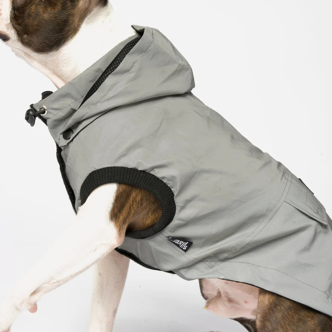 Silver Paw Reflective Raincoat - Small