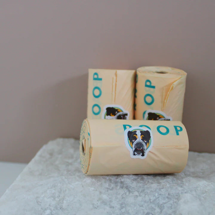 Monty's Compostable Cornstarch Poop Bags 8 Rolls