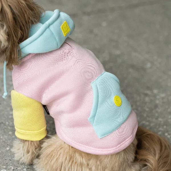 Silver Paw Pink Venice Dog Hoodie - XL