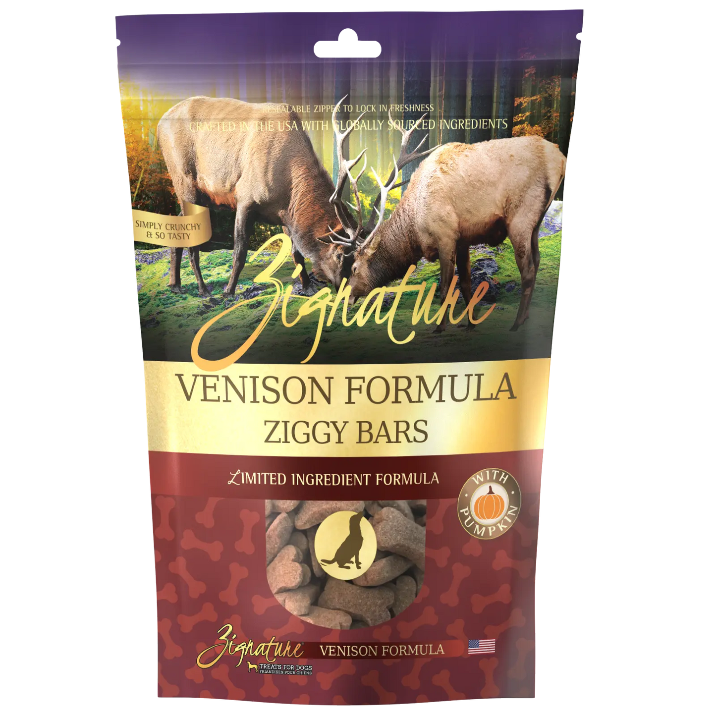 Zignature Venison Formula Biscuit Treats for Dogs 12oz