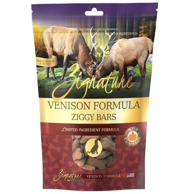 Zignature Venison Formula Biscuit Treats for Dogs 12oz