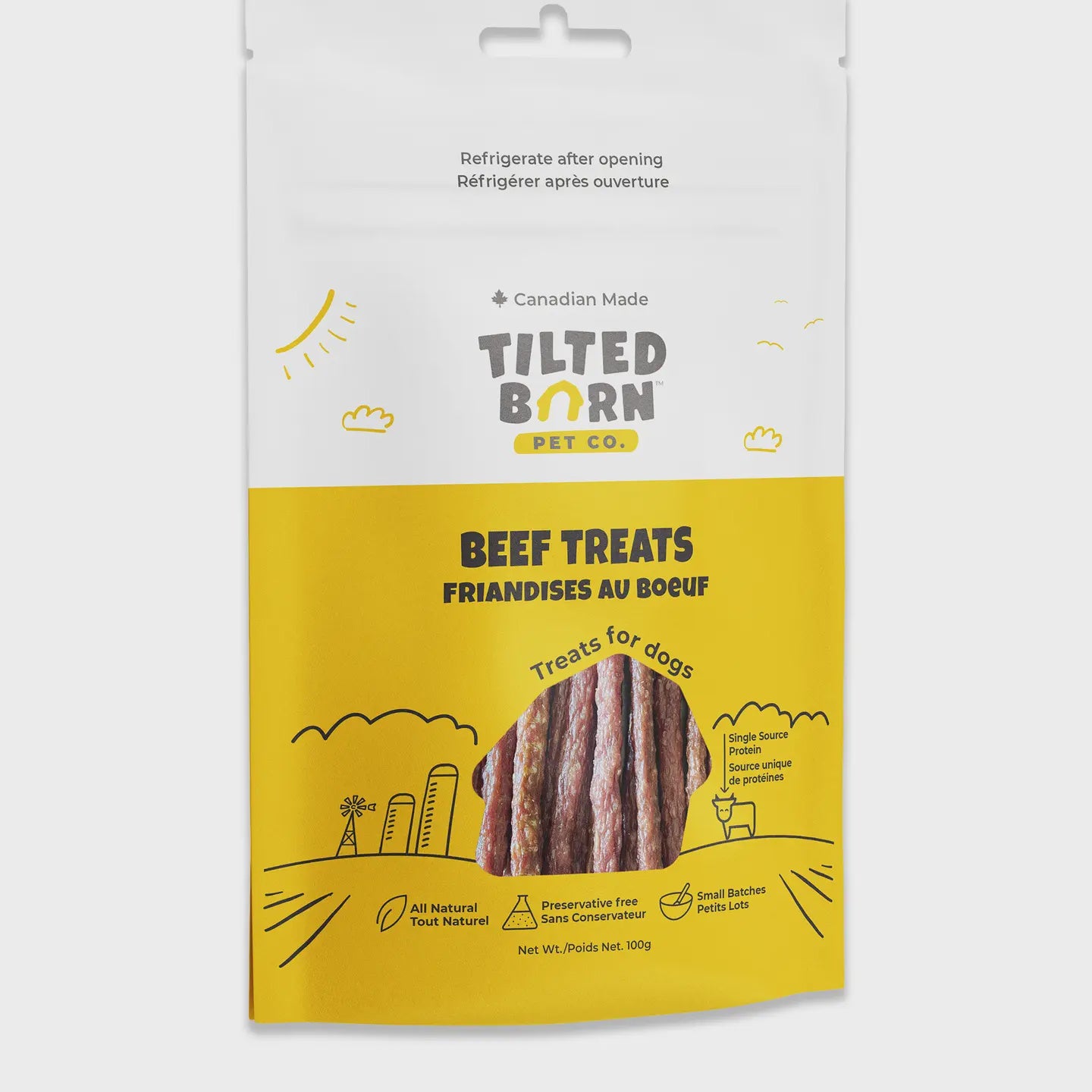 Tilted Barn Pet Co. Beef Treats For Dogs 100g