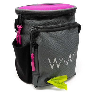 Wolf In Winter Quick Draw XL Dog Walking Bag - Raspberry