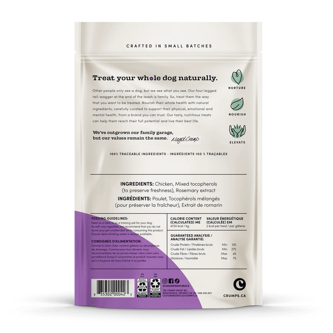 Crumps' Naturals Chicken Bites 100g