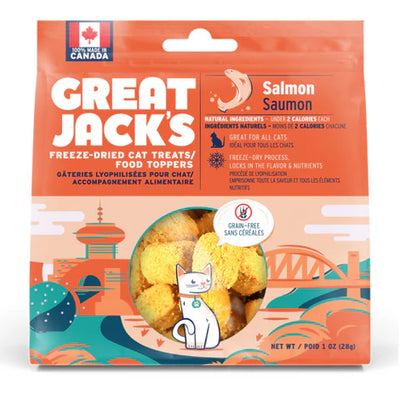 Great Jack's Salmon Freeze-Dried Cat Treats/Topper 28g
