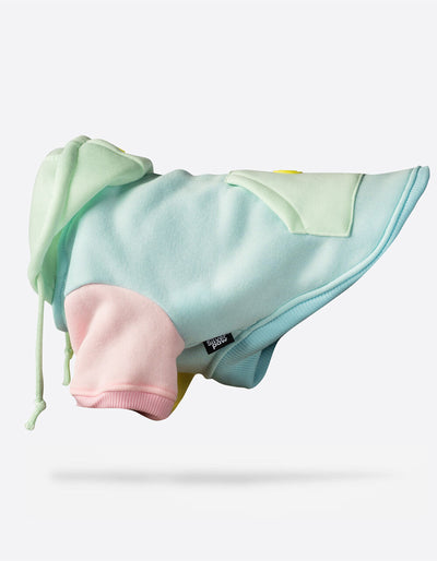 Silver Paw Blue Venice Dog Hoodie - Extra Small