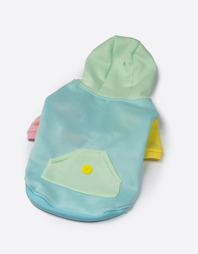 Silver Paw Blue Venice Dog Hoodie - Extra Small