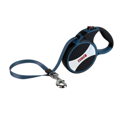 Kong Retractable Leash Explore Large 24' Blue (max 110lb)