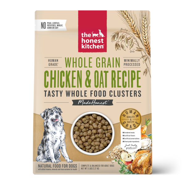 The Honest Kitchen Dog Whole Grain Clusters Chicken & Oat 5 lb