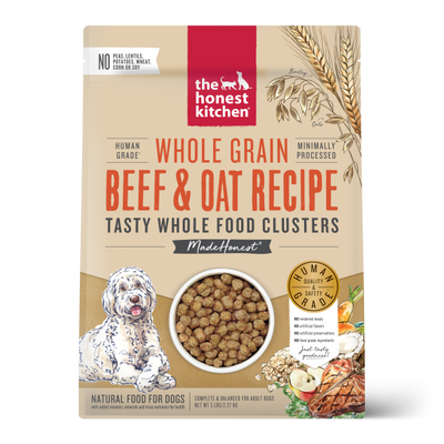 The Honest Kitchen Dog Whole Grain Clusters Beef & Oat 5 lb