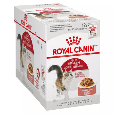 Royal Canin Feline Health Nutrition Instinctive Adult Cat Chunks in Gravy Food 85g