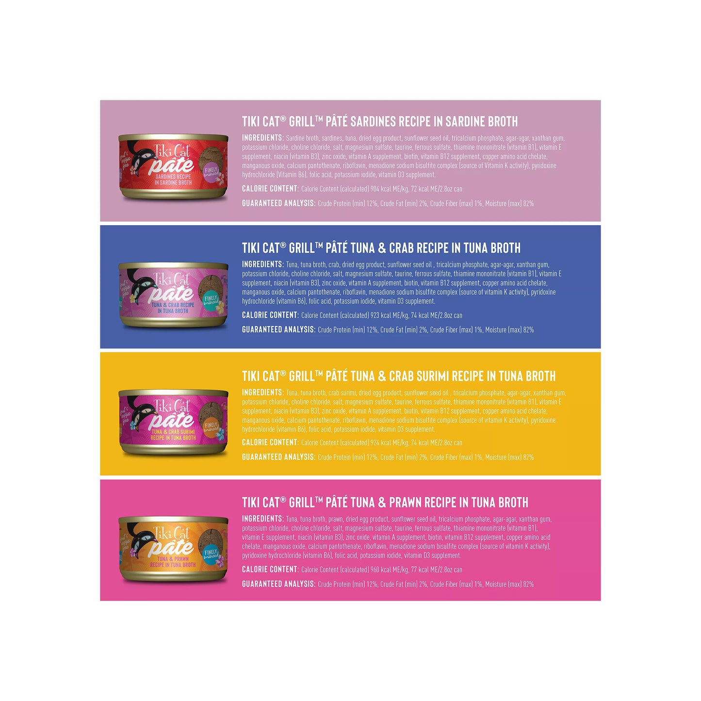 Tiki Cat Grill Pate Variety Pack 12/2.8oz