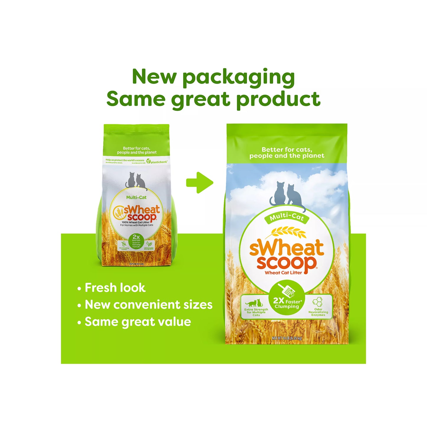 Swheat Scoop Multi-Cat Clumping Cat Litter 28lb
