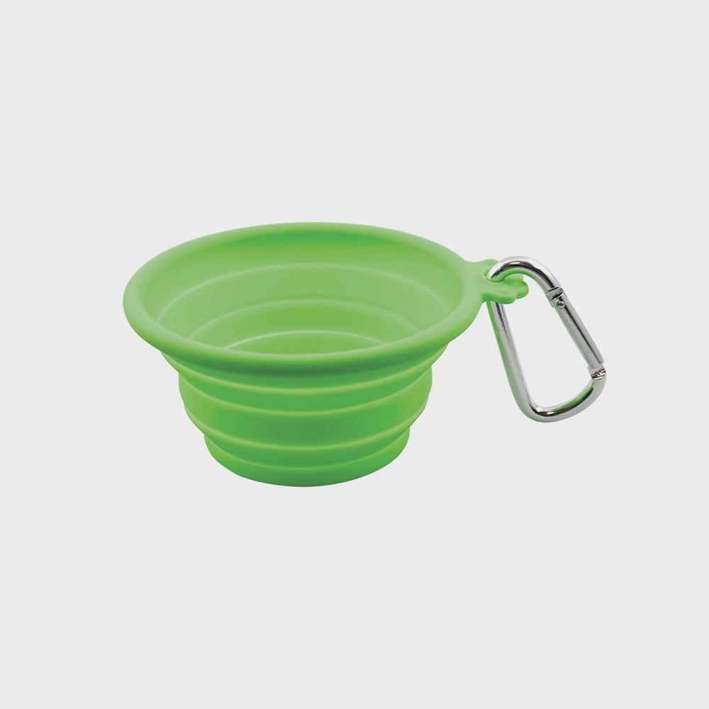 Fou Fou Brands Silicone Collapsible Travel Bowl Lime