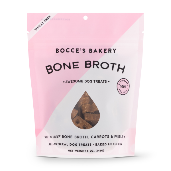 Bocce's Bakery Dog Crunchy Biscuits Bone Broth 5oz