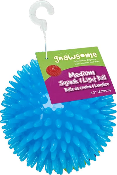 Gnawsome Small Squeak and Light Ball - Medium 3.5"