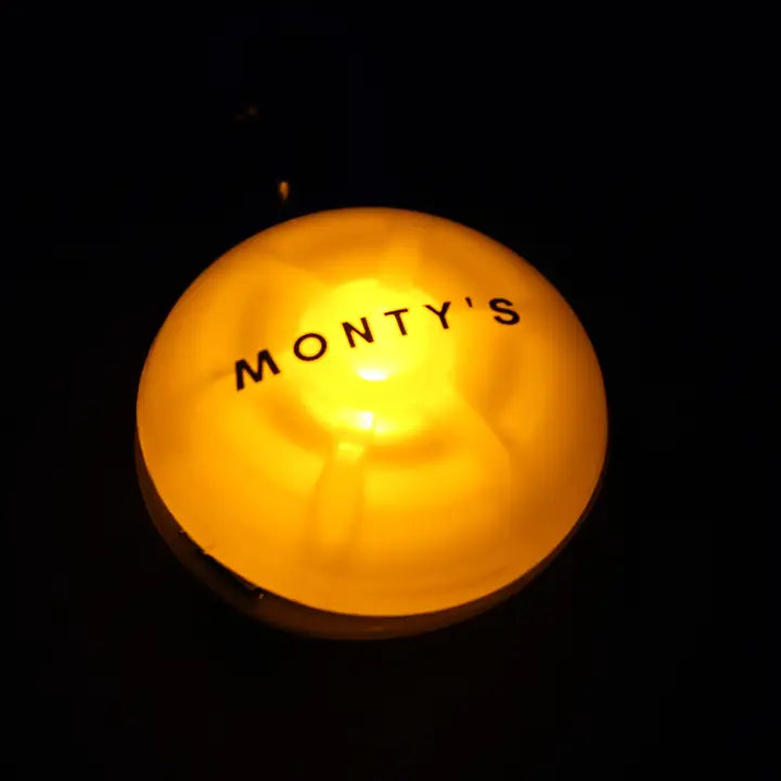 Monty's Battery Powered Flashing Dog Collar/Harness Light - Yellow