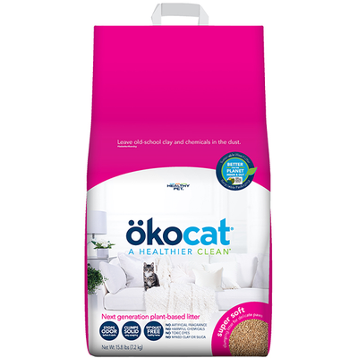 Okocat Cat Litter Super Soft Clumping Wood 15.8 lb