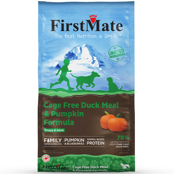 FirstMate Dog LID GF Cage Free Duck & Pumpkin 25lb